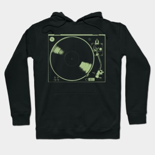 Turntable - Vinyl Record Analog Record Music Producer (green) Hoodie